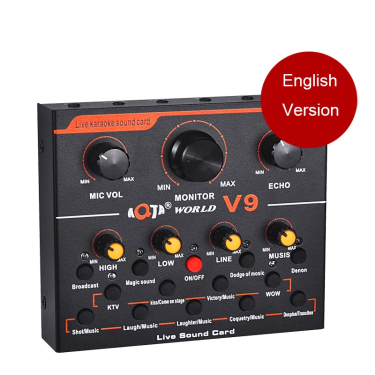V9 Live Broadcasting Equipment Webcast Entertainment Streamer Sound Card - Microphone by PMC TechLife | Online Shopping South Africa | PMC TechLife | Buy Now Pay Later Mobicred