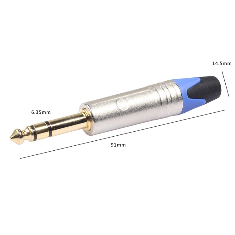 10 PCS TC203N 6.35mm Gold-plated Audio Stereo Connector Welding Plug - free shipping - PMC Jewellery - Order now!