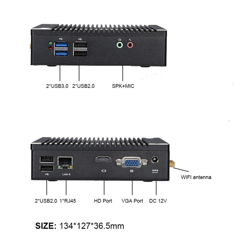 K620D Windows (Not Include XP) & Linux Mini PC, Intel Celeron N2840 Dual Core 4 Threads, up to 2.0GHz, 2GB RAM + 32GB SSD - Windows Mini PCs by PMC TechLife | Online Shopping South Africa | PMC TechLife | Buy Now Pay Later Mobicred