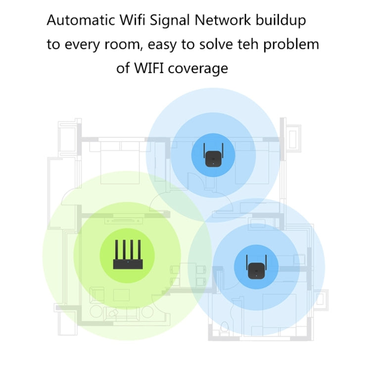 Original Xiaomi Mi WiFi Amplifier Pro 300Mbps WiFi Smart Extender Router with 2x2 External Antennas, US Plug(Black) - Wireless Routers by Xiaomi | Online Shopping South Africa | PMC TechLife | Buy Now Pay Later Mobicred