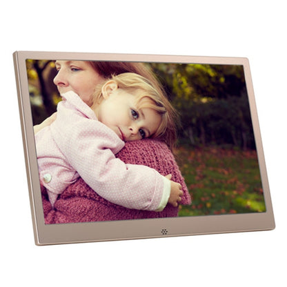 HSD1303 13.3 inch LED 1280x800 High Resolution Display Digital Photo Frame with Holder and Remote Control, Support SD / MMC / MS Card / USB Port, UK Plug(Gold) - 11-15 inch by PMC Jewellery | Online Shopping South Africa | PMC Jewellery | Buy Now Pay Later Mobicred