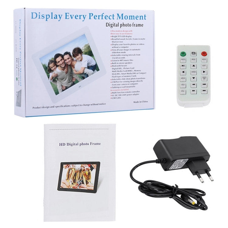 13 inch LED Display Digital Photo Frame with Holder & Remote Control, Allwinner F16, Support SD / MS / MMC Card and USB(White) - 11-15 inch by PMC Jewellery | Online Shopping South Africa | PMC Jewellery | Buy Now Pay Later Mobicred