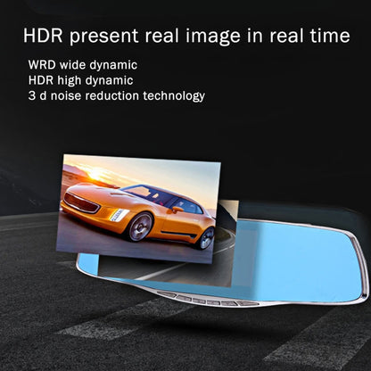 G835 HD 1080P 4.3 inch Screen Display Rearview Mirror Vehicle DVR, Generalplus 2248, 2 Cameras 170 Degree Wide Angle Viewing, Support HDR Recording / Motion Detection Function - Car DVRs by PMC Jewellery | Online Shopping South Africa | PMC Jewellery | Buy Now Pay Later Mobicred