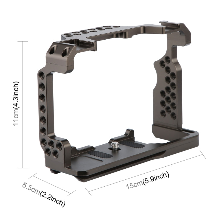 PULUZ Video Camera Cage Stabilizer for Sony A7 III & A7M3 / A7R3 & A7R III, without Handle(Bronze) - free shipping - PMC TechLife - Order now!