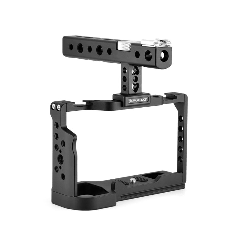 PULUZ Video Camera Cage Filmmaking Rig with Handle for Sony Alpha 7C / ILCE-7C / A7C(Black) - Camera Cage by PULUZ | Online Shopping South Africa | PMC Jewellery | Buy Now Pay Later Mobicred