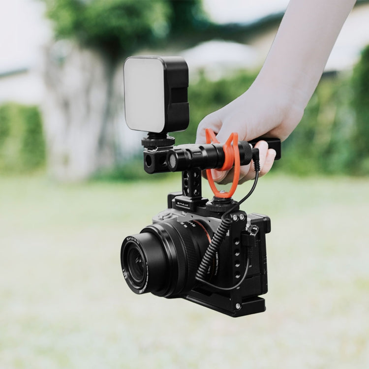 PULUZ Video Camera Cage Filmmaking Rig with Handle for Sony Alpha 7C / ILCE-7C / A7C(Black) - Camera Cage by PULUZ | Online Shopping South Africa | PMC Jewellery | Buy Now Pay Later Mobicred