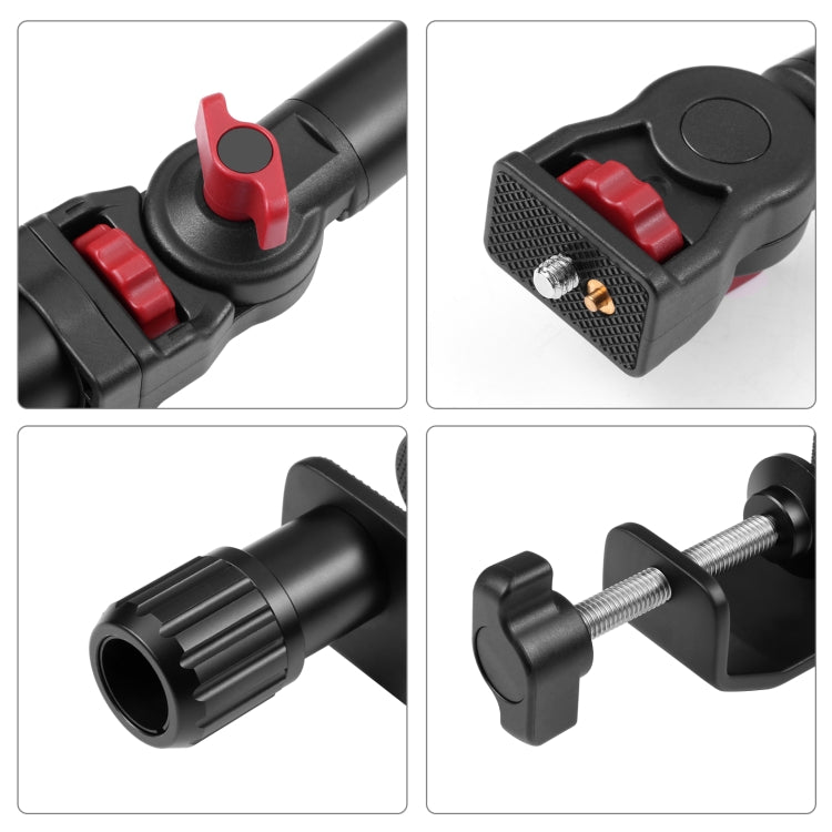 PULUZ Overhead Camera Mount C-Clamp Desk Stand Live Holder(Black) - free shipping - PMC Jewellery - Order now!