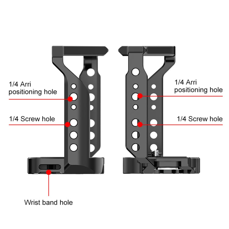 For Sony ZV-E1 PULUZ Aluminum Alloy Camera Cage Stabilizer (Black) - free shipping - PMC TechLife - Order now!