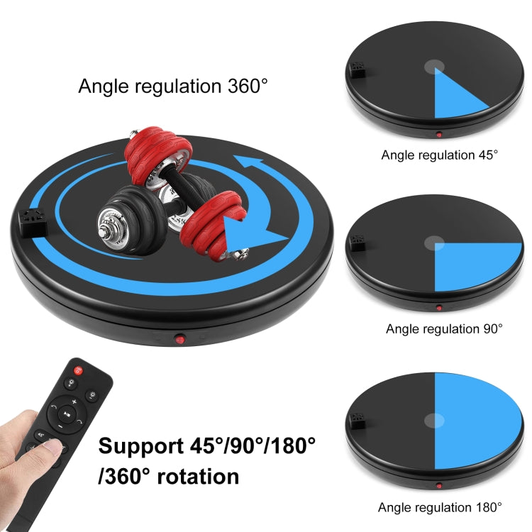 PULUZ 45cm Remote Control Adjusting Speed Rotating Turntable Display Stand with Power Socket, Black, Load 100kg(AU Plug) - free shipping - PMC TechLife - Order now!