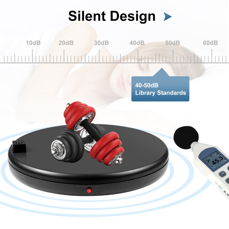 PULUZ 45cm Remote Control Adjusting Speed Rotating Turntable Display Stand with Power Socket, Black, Load 100kg(US Plug) - free shipping - PMC TechLife - Order now!