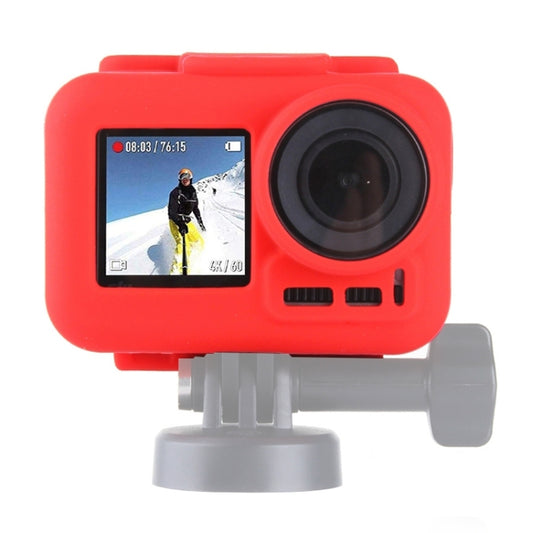 PULUZ Silicone Protective Case for DJI Osmo Action with Frame(Red) - Case & Bags by PULUZ | Online Shopping South Africa | PMC Jewellery | Buy Now Pay Later Mobicred