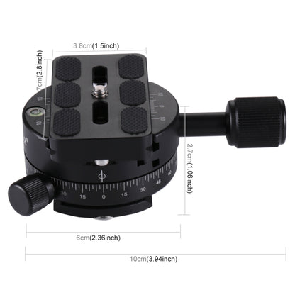 PULUZ Aluminum Alloy 360 Degree Rotation Panorama Ball Head with Quick Release Plate for Camera Tripod Head - Tripod Heads by PULUZ | Online Shopping South Africa | PMC Jewellery | Buy Now Pay Later Mobicred