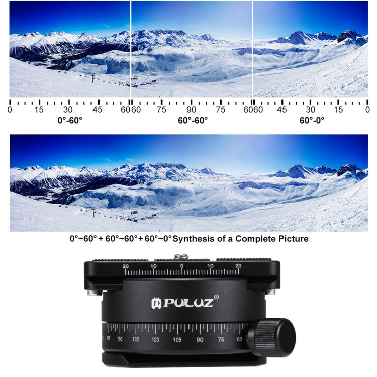 PULUZ Aluminum Alloy 360 Degree Rotation Panorama Ball Head with Quick Release Plate for Camera Tripod Head - Tripod Heads by PULUZ | Online Shopping South Africa | PMC Jewellery | Buy Now Pay Later Mobicred