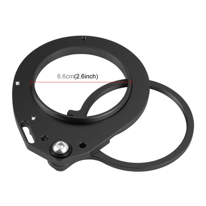 PULUZ Aluminum Alloy 67mm to 67mm Swing Wet-Lens Diopter Adapter Mount for DSLR Underwater Diving Housing(Black) - Diving Accessories by PULUZ | Online Shopping South Africa | PMC Jewellery | Buy Now Pay Later Mobicred