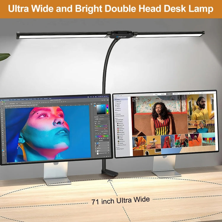 PULUZ Gooseneck Tube LED Fill Light Double Head Clip Desk Lamp (Black) - Selfie Light by PULUZ | Online Shopping South Africa | PMC Jewellery | Buy Now Pay Later Mobicred