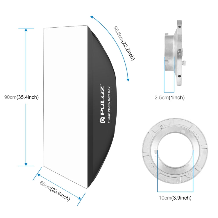 PULUZ Rectangle Speedlite Softbox Bowens Mount Diffuser - free shipping - PMC TechLife - Order now!