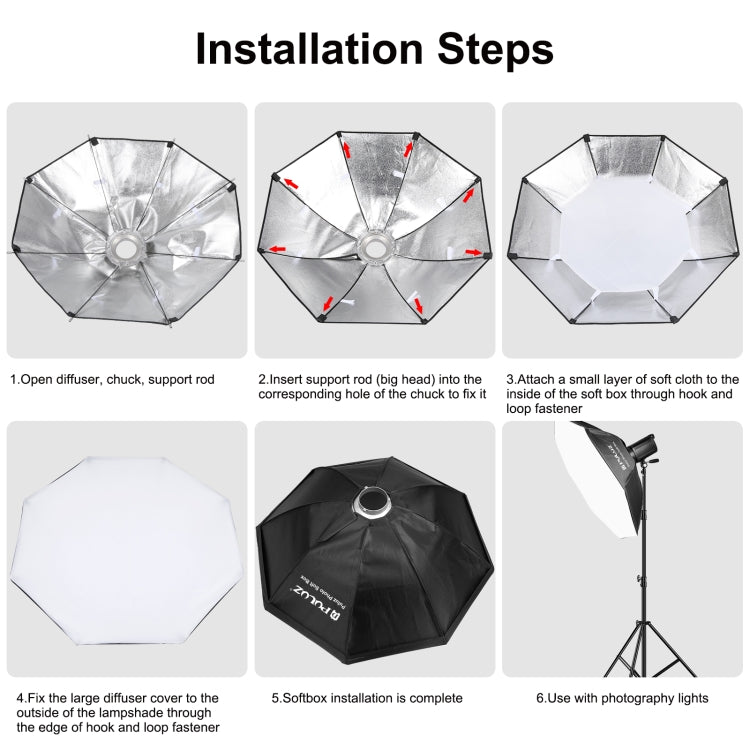 PULUZ 95cm Speedlite Flash Octagon Parabolic Softbox Bowens Mount Diffuser -  by PULUZ | Online Shopping South Africa | PMC TechLife | Buy Now Pay Later Mobicred
