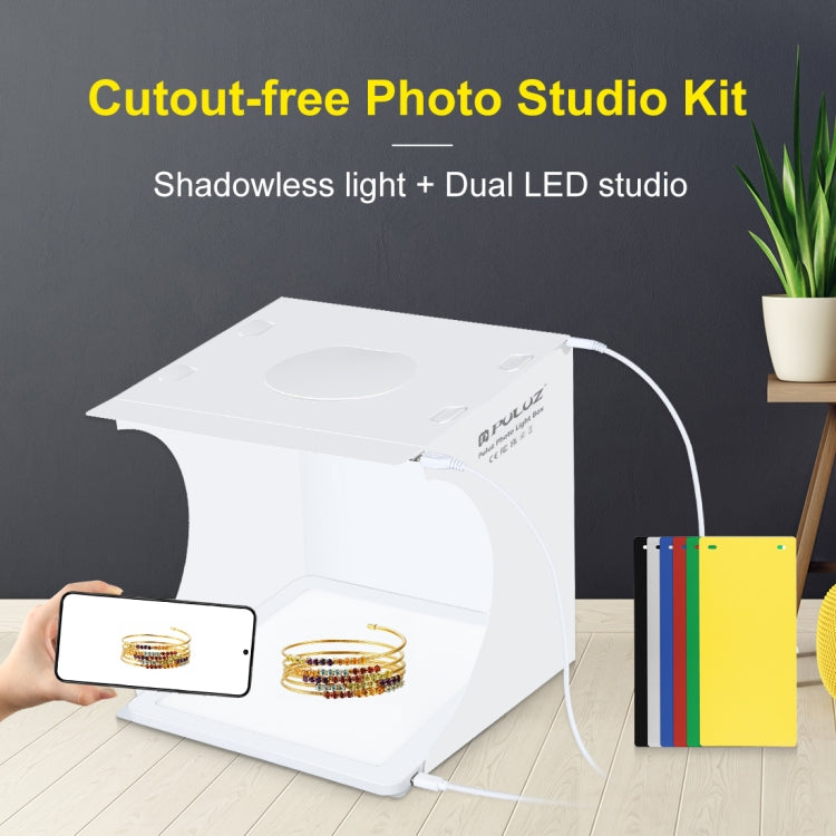 PULUZ Mini LED Photography Shadowless Light Lamp Panel Pad + Studio Shooting Tent Box, Acrylic Material, 20cm x 20cm Effective Area - free shipping - PMC TechLife - Order now!
