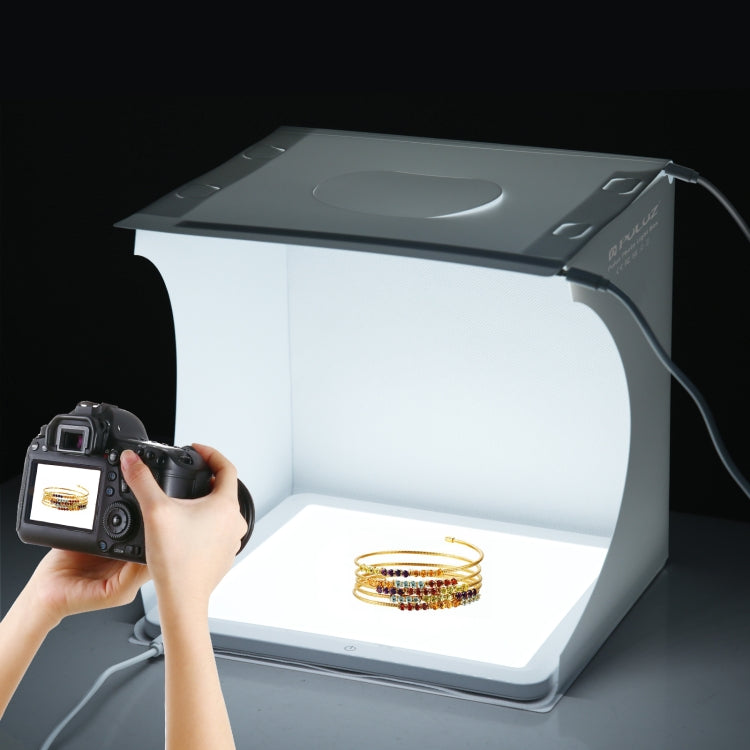 PULUZ Mini LED Photography Shadowless Light Lamp Panel Pad + Studio Shooting Tent Box, Acrylic Material, 20cm x 20cm Effective Area - free shipping - PMC TechLife - Order now!