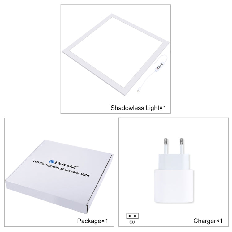 PULUZ 1000LM LED Acrylic No Polar Dimming Shadowless Light Pad with Switch for 40cm Photo Studio Box(EU Plug) -  by PULUZ | Online Shopping South Africa | PMC Jewellery | Buy Now Pay Later Mobicred