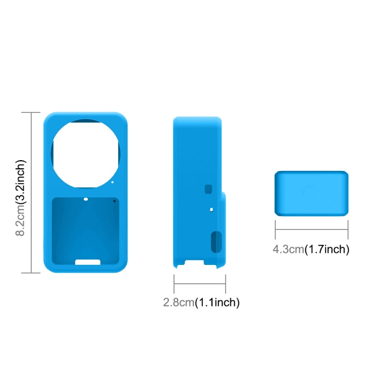 PULUZ Silicone Protective Case for DJI Action 2(Blue) - Case & Bags by PULUZ | Online Shopping South Africa | PMC Jewellery | Buy Now Pay Later Mobicred