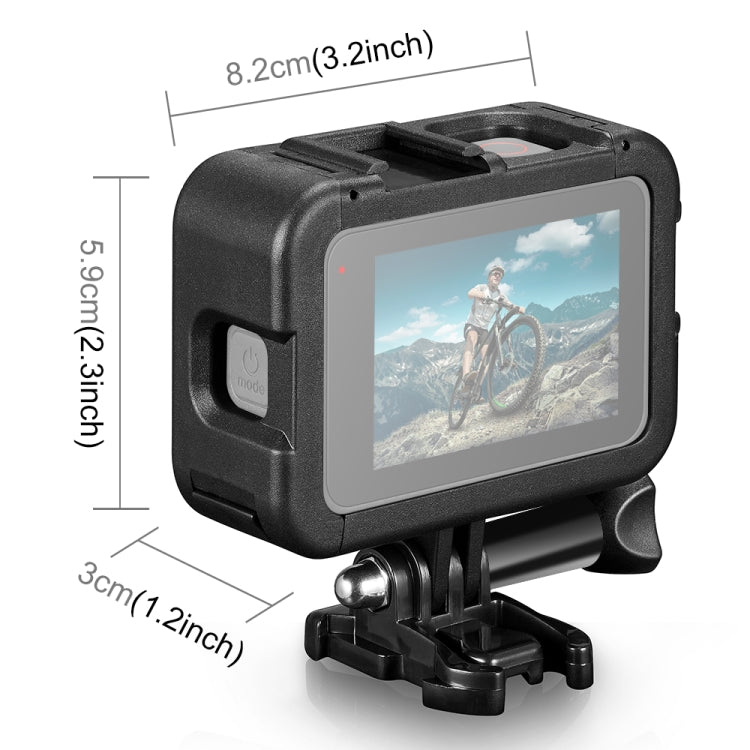 PULUZ Frame Expansion PA Cage with Side Interface Cover for GoPro HERO12 Black /11 Black /10 Black /9 Black(Black) - Protective Frame by PULUZ | Online Shopping South Africa | PMC Jewellery | Buy Now Pay Later Mobicred