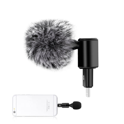 PULUZ 8PIN Jack Mobile Phone Omnidirectional Condenser Adjustable Microphone(Black) - Microphone by PULUZ | Online Shopping South Africa | PMC Jewellery | Buy Now Pay Later Mobicred