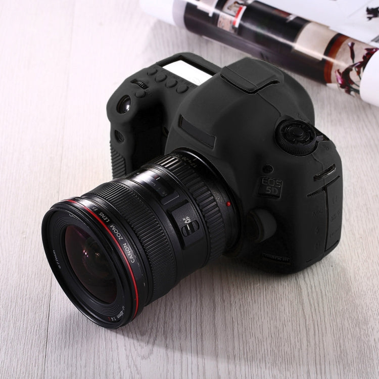 PULUZ Soft Silicone Protective Case for Canon EOS 5D Mark III / 5D3(Black) - Protective Case by PULUZ | Online Shopping South Africa | PMC TechLife | Buy Now Pay Later Mobicred