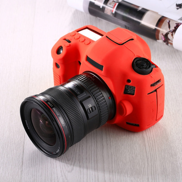 PULUZ Soft Silicone Protective Case for Canon EOS 5D Mark III / 5D3(Red) - free shipping - PMC TechLife - Order now!