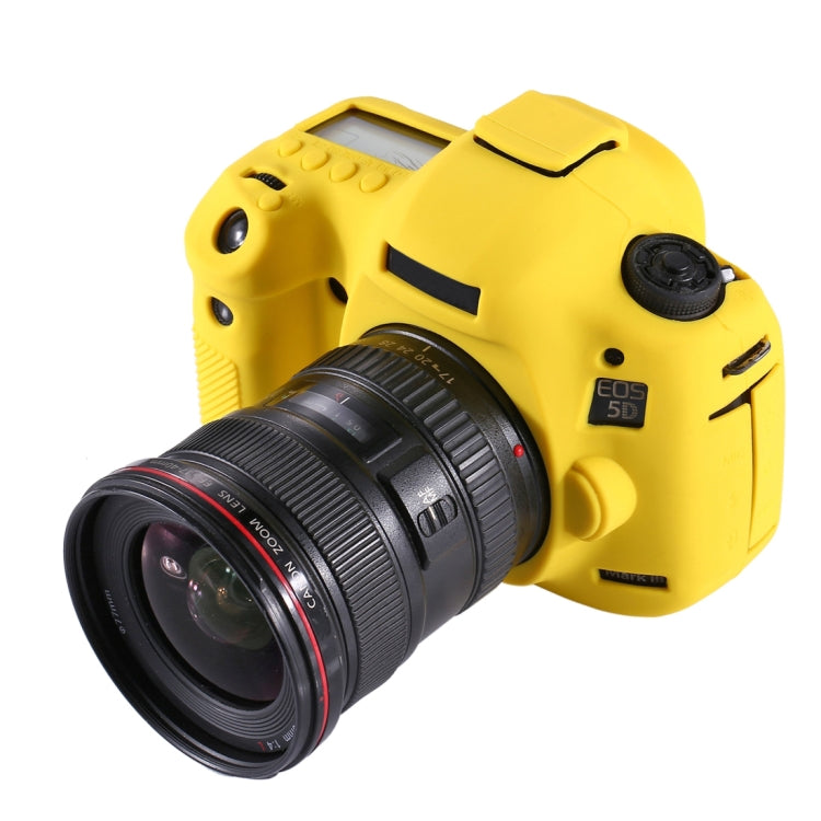 PULUZ Soft Silicone Protective Case for Canon EOS 5D Mark III / 5D3(Yellow) - Protective Case by PULUZ | Online Shopping South Africa | PMC TechLife | Buy Now Pay Later Mobicred
