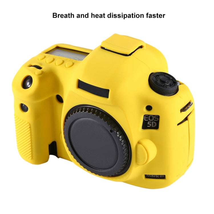 PULUZ Soft Silicone Protective Case for Canon EOS 5D Mark III / 5D3(Yellow) - Protective Case by PULUZ | Online Shopping South Africa | PMC TechLife | Buy Now Pay Later Mobicred