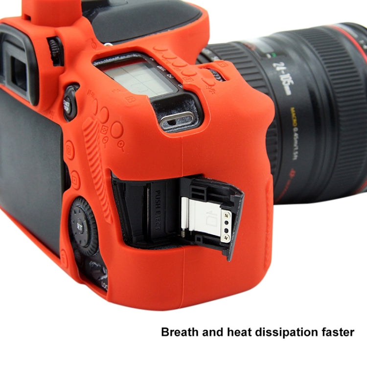 PULUZ Soft Silicone Protective Case for Canon EOS 80D(Red) - Protective Case by PULUZ | Online Shopping South Africa | PMC TechLife | Buy Now Pay Later Mobicred
