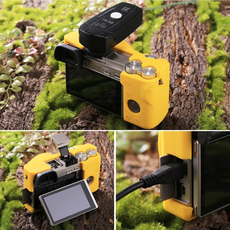 PULUZ Soft Silicone Protective Case for Sony ILCE-6000 / A6000(Yellow) - Protective Case by PULUZ | Online Shopping South Africa | PMC TechLife | Buy Now Pay Later Mobicred
