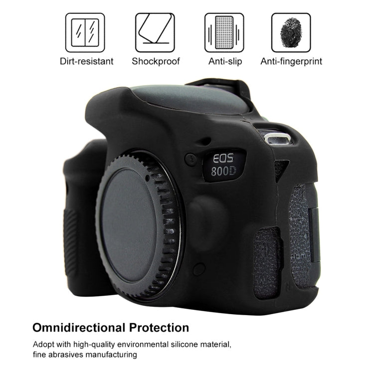 PULUZ Soft Silicone Protective Case for Canon EOS 800D(Black) - free shipping - PMC TechLife - Order now!