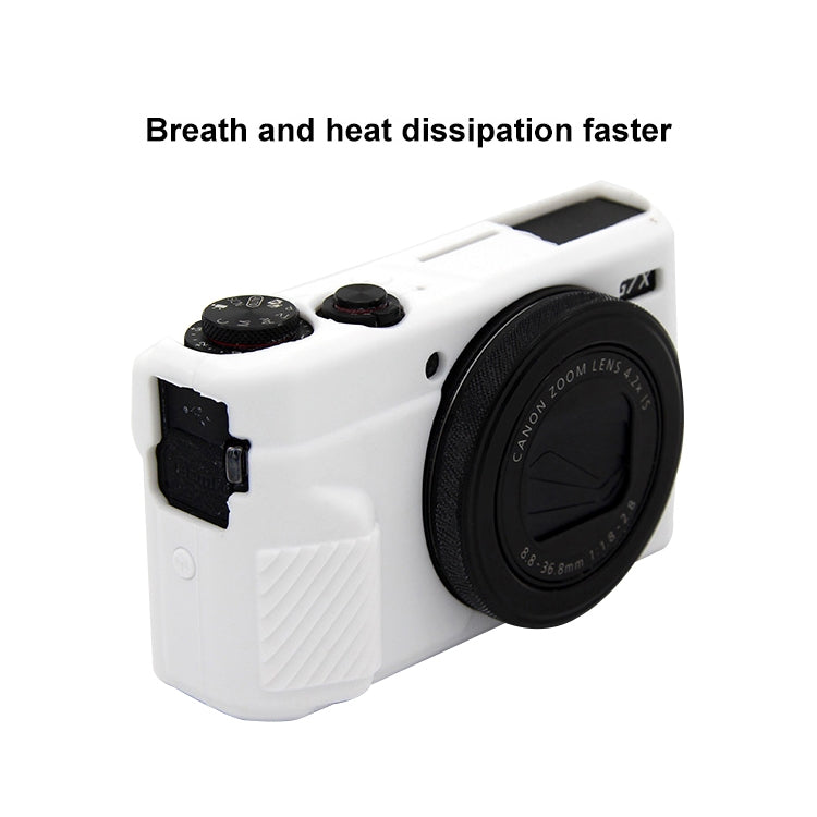 PULUZ Soft Silicone Protective Case for Canon EOS G7 X Mark II(White) - Protective Case by PULUZ | Online Shopping South Africa | PMC Jewellery | Buy Now Pay Later Mobicred