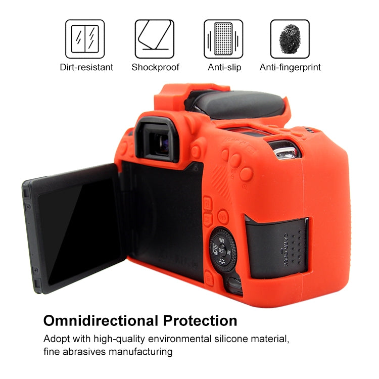 PULUZ Soft Silicone Protective Case for Canon EOS 77D(Red) - Protective Case by PULUZ | Online Shopping South Africa | PMC Jewellery | Buy Now Pay Later Mobicred