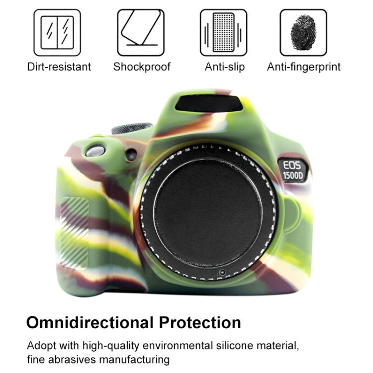 PULUZ Soft Silicone Protective Case for Canon EOS 1300D / 1500D(Camouflage) - Protective Case by PULUZ | Online Shopping South Africa | PMC Jewellery | Buy Now Pay Later Mobicred