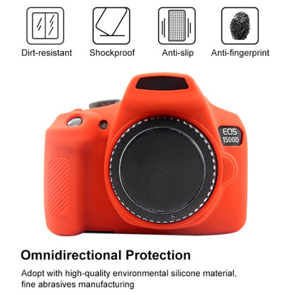 PULUZ Soft Silicone Protective Case for Canon EOS 1300D / 1500D(Red) - Protective Case by PULUZ | Online Shopping South Africa | PMC Jewellery | Buy Now Pay Later Mobicred