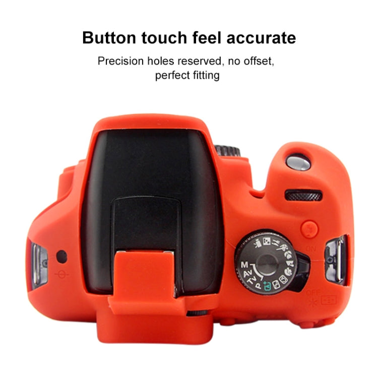 PULUZ Soft Silicone Protective Case for Canon EOS 1300D / 1500D(Red) - Protective Case by PULUZ | Online Shopping South Africa | PMC TechLife | Buy Now Pay Later Mobicred