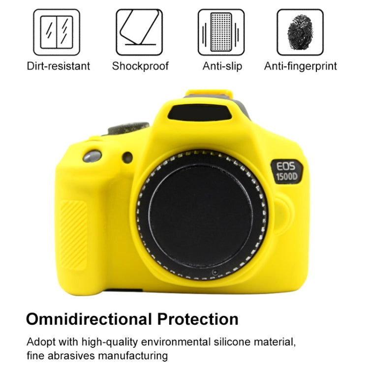 PULUZ Soft Silicone Protective Case for Canon EOS 1300D / 1500D(Yellow) - Protective Case by PULUZ | Online Shopping South Africa | PMC Jewellery | Buy Now Pay Later Mobicred