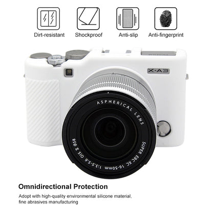 PULUZ Soft Silicone Protective Case for FUJIFILM X-A3 / X-A10(White) - Protective Case by PULUZ | Online Shopping South Africa | PMC Jewellery | Buy Now Pay Later Mobicred