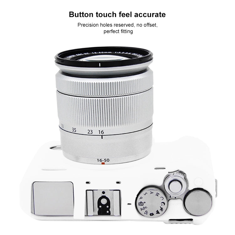 PULUZ Soft Silicone Protective Case for FUJIFILM X-A3 / X-A10(White) - Protective Case by PULUZ | Online Shopping South Africa | PMC Jewellery | Buy Now Pay Later Mobicred