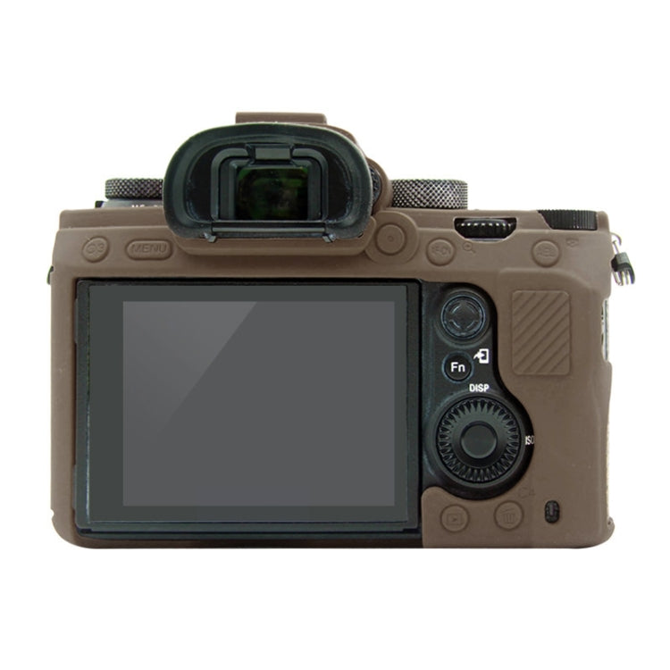 PULUZ Soft Silicone Protective Case for Sony A9 (ILCE-9) / A7 III/ A7R  III(Coffee) - Protective Case by PULUZ | Online Shopping South Africa | PMC TechLife | Buy Now Pay Later Mobicred