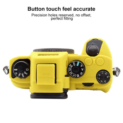 PULUZ Soft Silicone Protective Case for Sony A9 (ILCE-9) / A7 III/ A7R  III(Yellow) - Protective Case by PULUZ | Online Shopping South Africa | PMC Jewellery | Buy Now Pay Later Mobicred