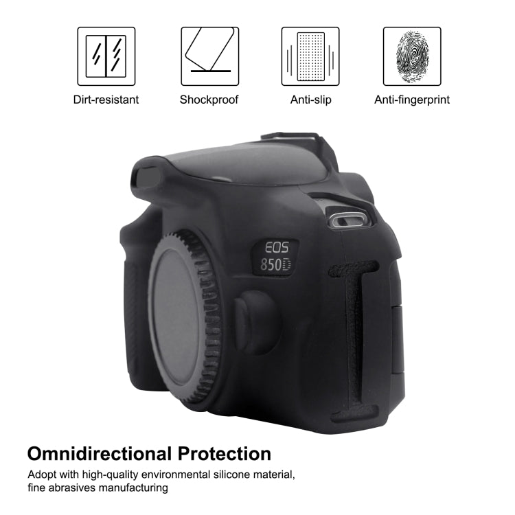 PULUZ Soft Silicone Protective Case for Canon EOS 850D(Black) - Protective Case by PULUZ | Online Shopping South Africa | PMC Jewellery | Buy Now Pay Later Mobicred