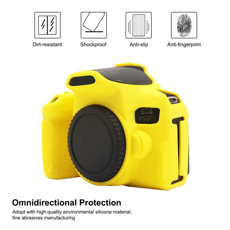 PULUZ Soft Silicone Protective Case for Canon EOS 850D(Yellow) - Protective Case by PULUZ | Online Shopping South Africa | PMC Jewellery | Buy Now Pay Later Mobicred