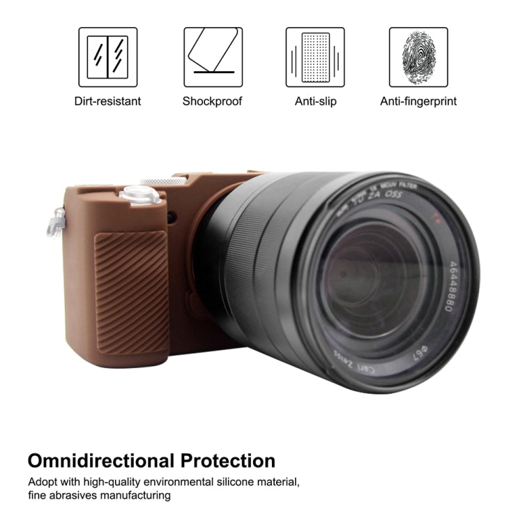 PULUZ Soft Silicone Protective Case for Sony A7C / ILCE-7C(Coffee) - Protective Case by PULUZ | Online Shopping South Africa | PMC TechLife | Buy Now Pay Later Mobicred