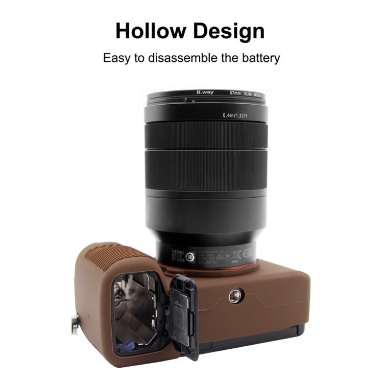 PULUZ Soft Silicone Protective Case for Sony A7C / ILCE-7C(Coffee) - Protective Case by PULUZ | Online Shopping South Africa | PMC TechLife | Buy Now Pay Later Mobicred