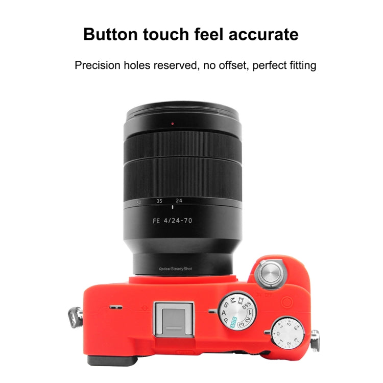 PULUZ Soft Silicone Protective Case for Sony A7C / ILCE-7C(Red) - Protective Case by PULUZ | Online Shopping South Africa | PMC TechLife | Buy Now Pay Later Mobicred