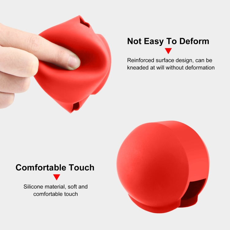 For Insta360 X3 / X4 PULUZ Invisible Dive Case Lens Guard Silicone Protective Cover (Red) - Len Accessories by PULUZ | Online Shopping South Africa | PMC TechLife | Buy Now Pay Later Mobicred